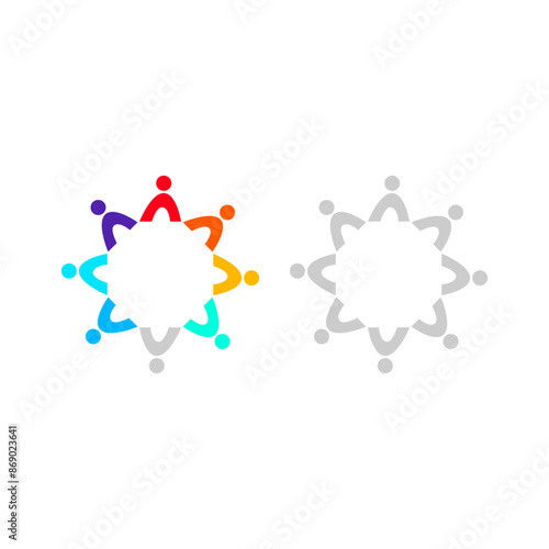 Colorful People Team Teamwork Union Crowd
