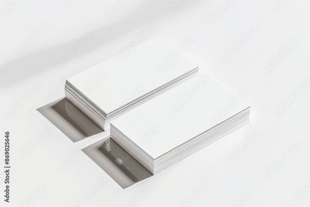 Business card mockup on isolated white background created with generative AI Business card mockup on isolated white background created with generative AI