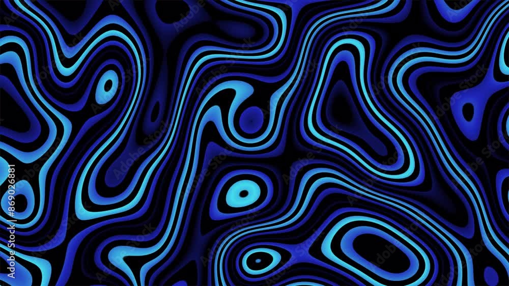 Abstract topography background with neon blue color. Animated background with lines. Loop motion Abstract topography background with neon blue color. Animated background with lines. Loop motion