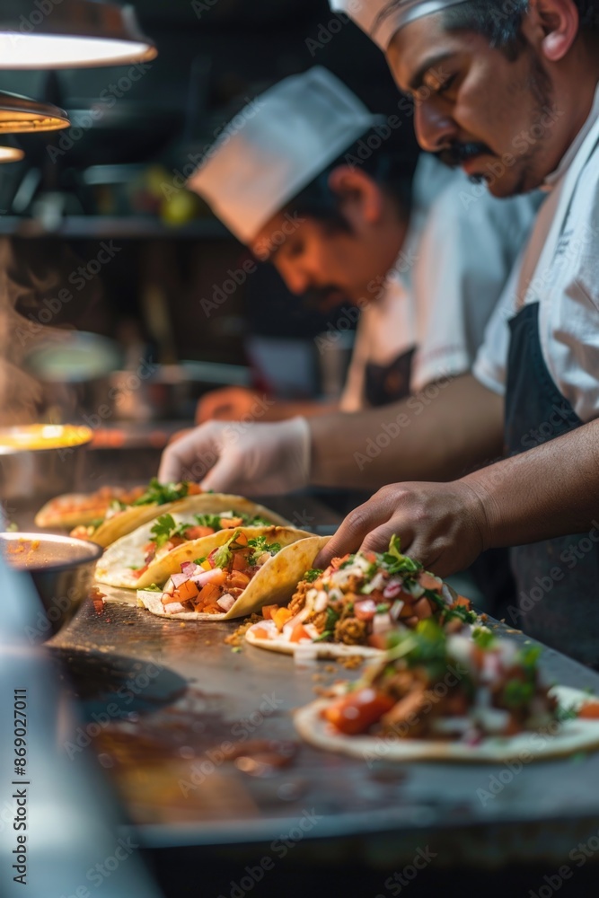 Chef preparing tacos Chef preparing tacos