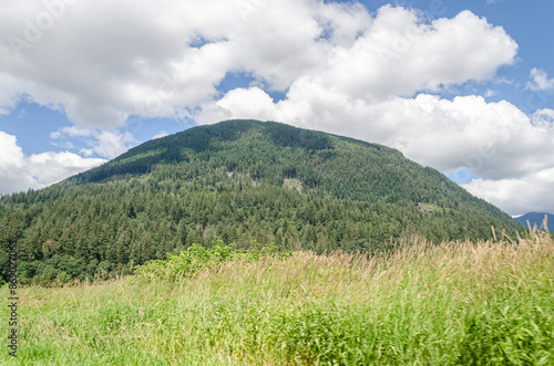 Spectacular view of Fraser Valley countryside around Mission, BC, Canada