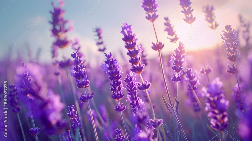 Fototapeta premium Landscape in a lavender field picture