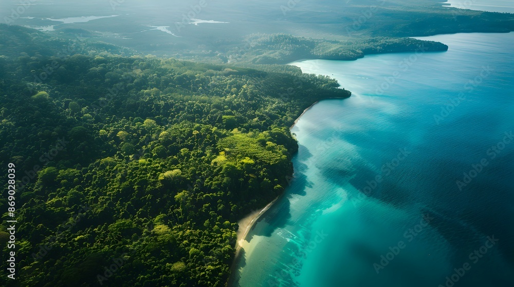 Landscape of a tropical island image Landscape of a tropical island image