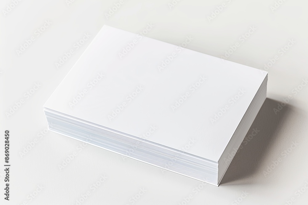 Business card mockup on isolated white background created with generative AI Business card mockup on isolated white background created with generative AI