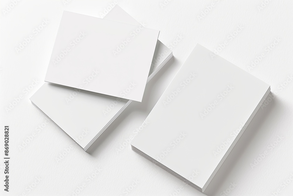 Business card mockup on isolated white background created with generative AI Business card mockup on isolated white background created with generative AI
