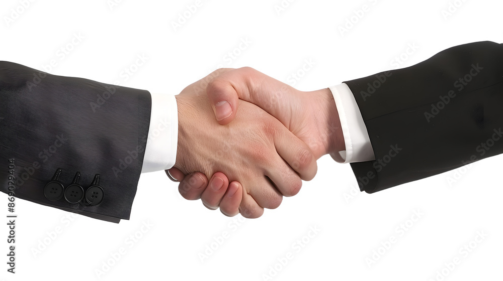 business man handshake close up isolated on a transparent PNG background, white background , cut out, clipping path, Generative Ai business man handshake close up isolated on a transparent PNG background, white background , cut out, clipping path, Generative Ai
