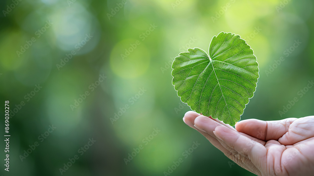 ESG Concept. Nature Meet Technology. Green Leaf as Heart Shape Protected by Gentle Gesture. Green Energy, Renewable and Sustainable Resources. Environmental and Ecology Care ESG Concept. Nature Meet Technology. Green Leaf as Heart Shape Protected by Gentle Gesture. Green Energy, Renewable and Sustainable Resources. Environmental and Ecology Care