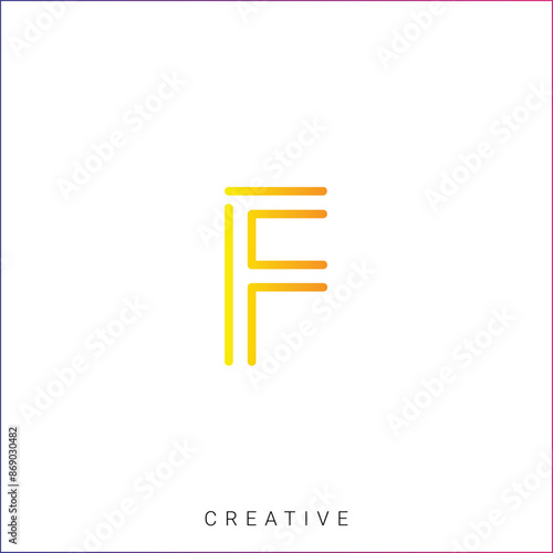 F Creative Latter Logo Design. By Custom Branding Logo. Creative Logo Design. Logo Template. Vector illustration. Modern Design. Monogram Design