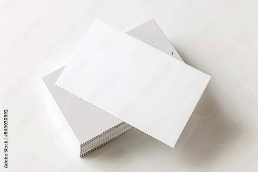 Business card mockup on isolated white background created with generative AI Business card mockup on isolated white background created with generative AI