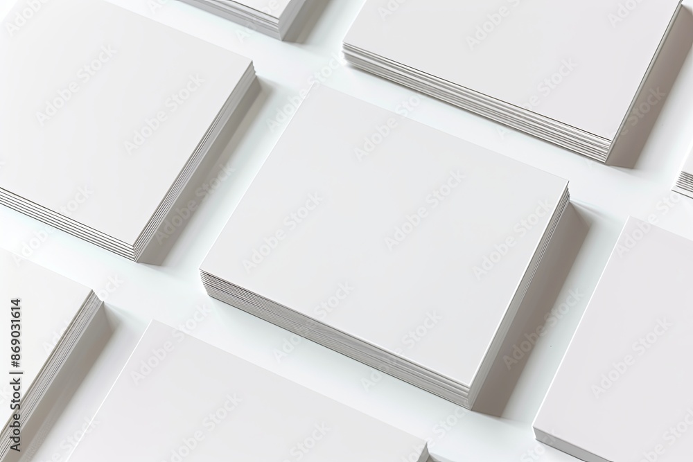 Business card mockup on isolated white background created with generative AI Business card mockup on isolated white background created with generative AI