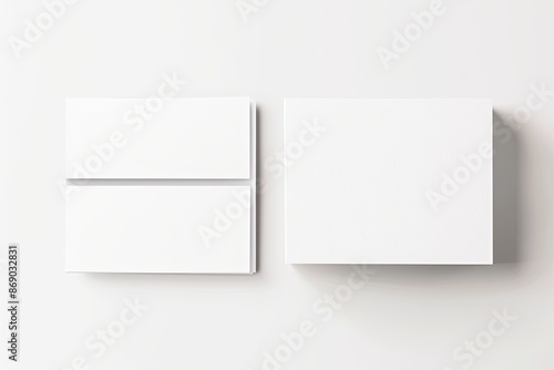 Business card mockup on isolated white background created with generative AI
