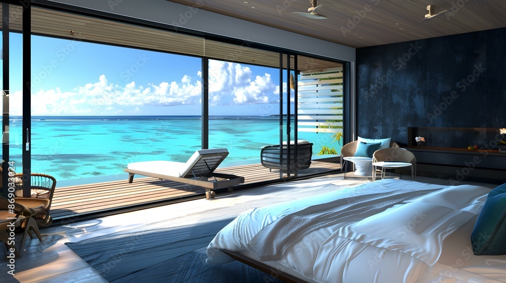 Fototapeta premium A luxury hotel room on the Australian img