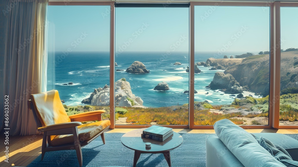 Fototapeta premium A luxury hotel room on the California
