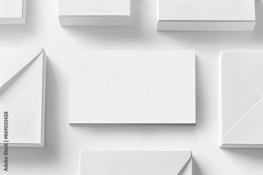 Business card mockup on isolated white background created with generative AI Business card mockup on isolated white background created with generative AI