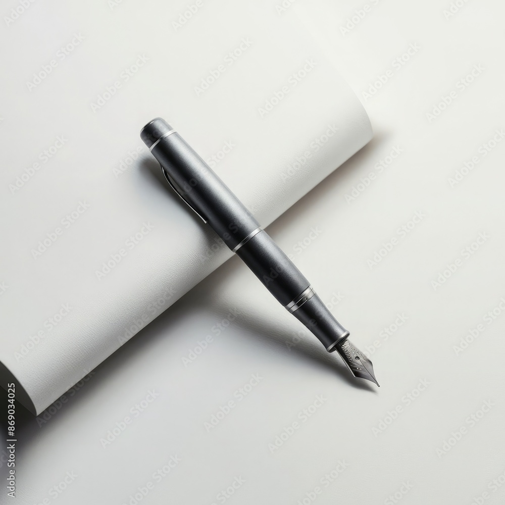 A fountain pen isolated on a white background A fountain pen isolated on a white background