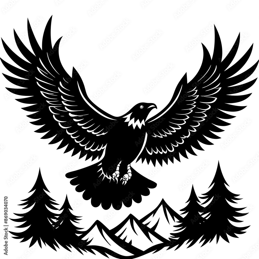 Fototapeta premium eagle with wings
