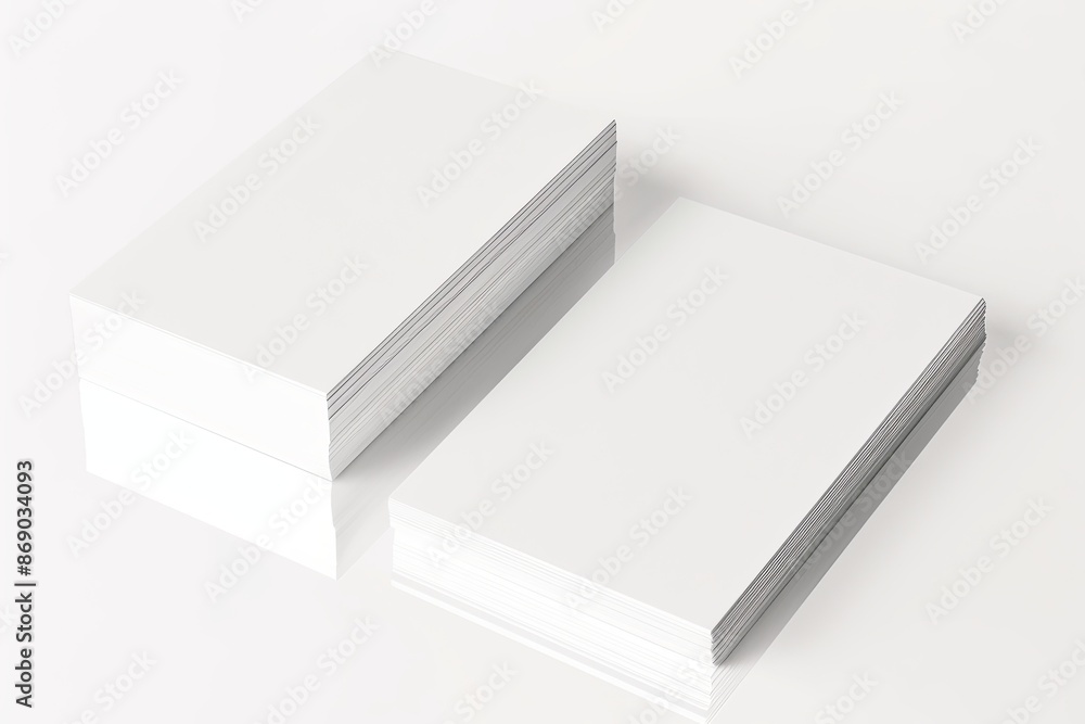 Business card mockup on isolated white background created with generative AI Business card mockup on isolated white background created with generative AI