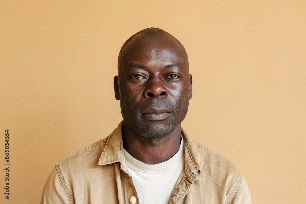 portrait of adult Black man looking at camera in studio portrait of adult Black man looking at camera in studio