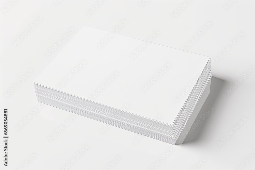 Business card mockup on isolated white background created with generative AI Business card mockup on isolated white background created with generative AI