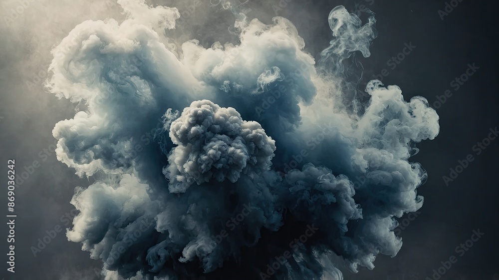 Fototapeta premium White cloudiness, transparency smoke generate ai