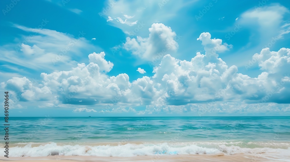Tropical beach Tropical sea under the blue sky : Generative AI Tropical beach Tropical sea under the blue sky : Generative AI