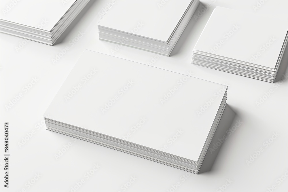 Business card mockup on isolated white background created with generative AI Business card mockup on isolated white background created with generative AI