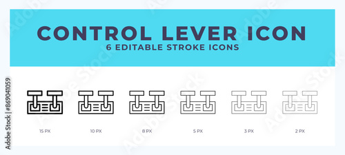 Control lever editable line icon. Vector illustration with different stroke.