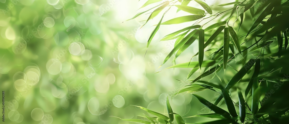 Bamboo branches in a bamboo forest beautiful green nature background Bamboo branches in a bamboo forest beautiful green nature background