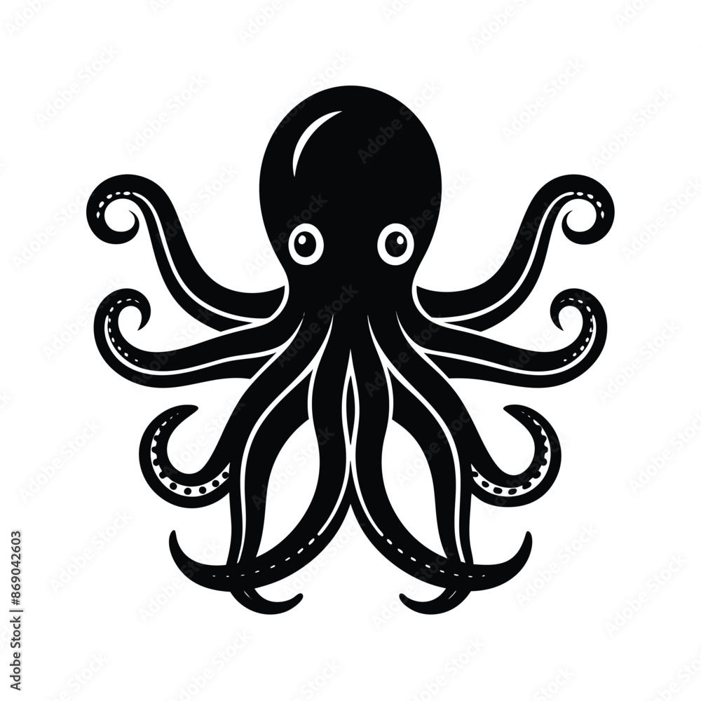 Octopus vector icon. devilfish illustration sign. Octopus vector icon. devilfish illustration sign.