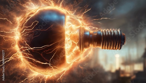 Explosion of an incandescent lamp by electric arcs