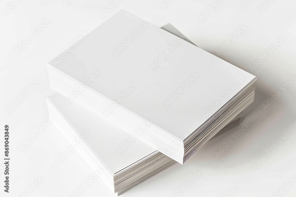 Business card mockup on isolated white background created with generative AI Business card mockup on isolated white background created with generative AI