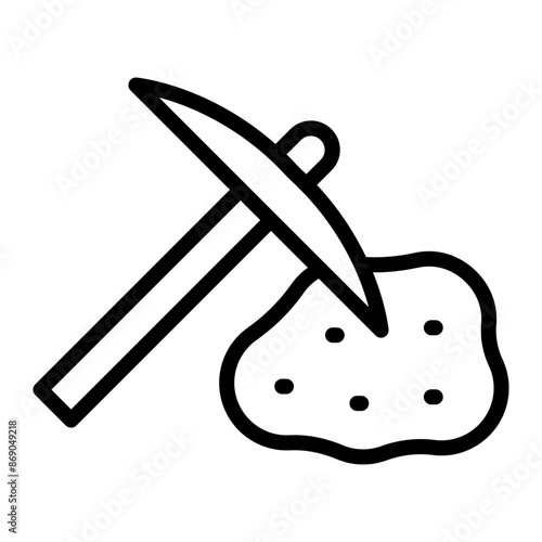 Mining Line Icon Design
