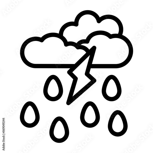Extreme Weather Line Icon Design