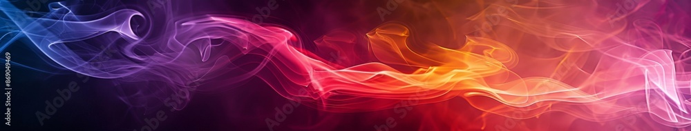 Obraz premium Unique Fantastical Vibrant Ethereal Colorful Background with Red and Blue Gradient Smoke, Shining with Divine Light, Representing Faith, Belief, Inclusion, and Freedom, AI-Generated High-Resolution Wa