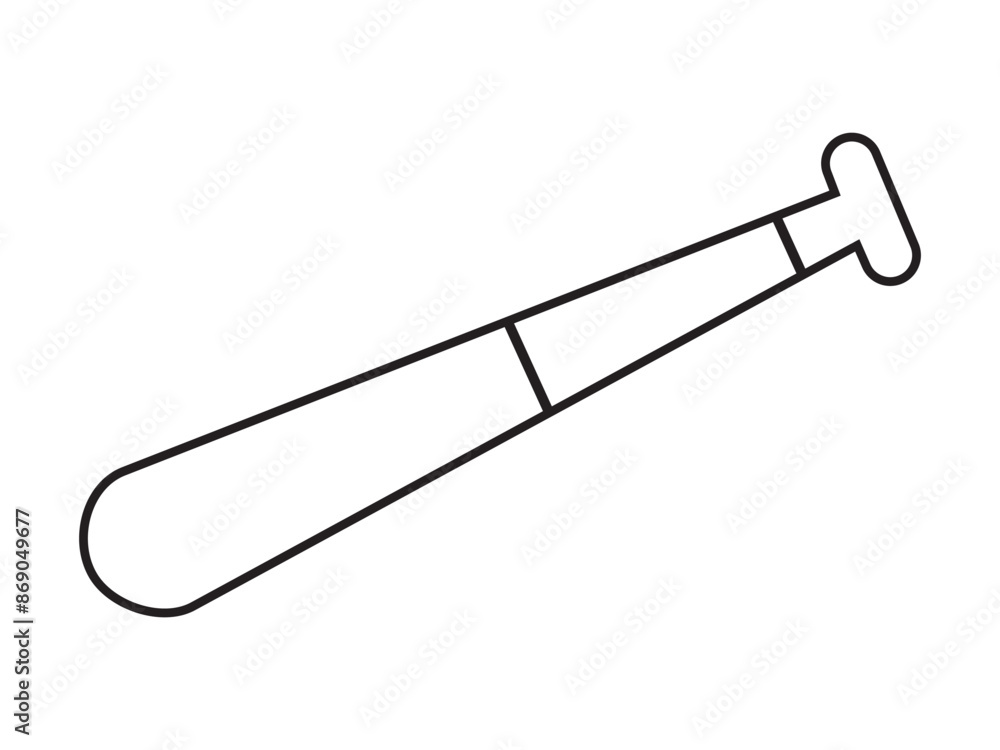 Baseball bat icon in outline. Simple illustration of baseball bat vector icon for web design isolated on white Baseball bat icon in outline. Simple illustration of baseball bat vector icon for web design isolated on white