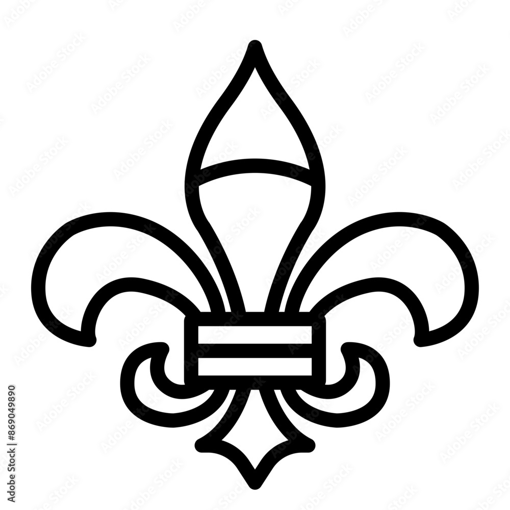 Fleur de lis Line Icon Design Fleur de lis Line Icon Design