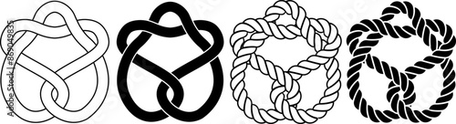 Canvastavla Stevedore knot rope icon set