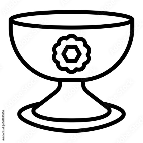 Chalice Line Icon Design
