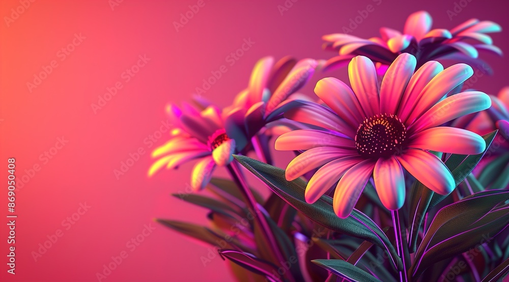Obraz premium pink and yellow flowers