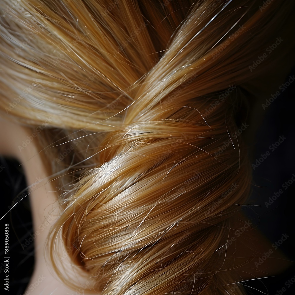 Naklejka premium Close up of blonde hair in a bun