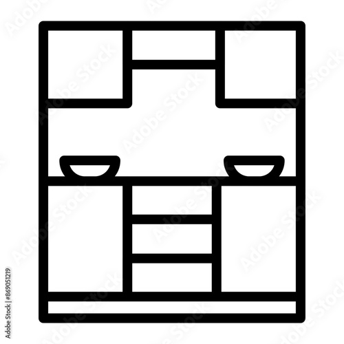 Kitchen Line Icon Design