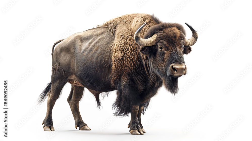 Bison, white background Bison, white background