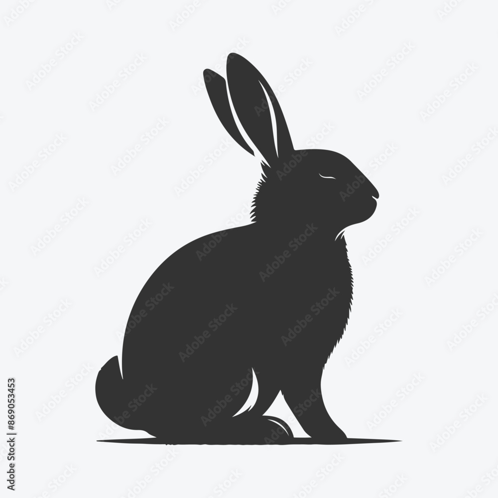 Dynamic Jumping Rabbit Silhouette, Perfect for Art, Design, and Craft Projects Dynamic Jumping Rabbit Silhouette, Perfect for Art, Design, and Craft Projects