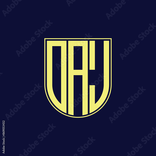 daj letter logo design
