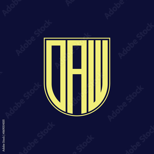 daw letter logo design