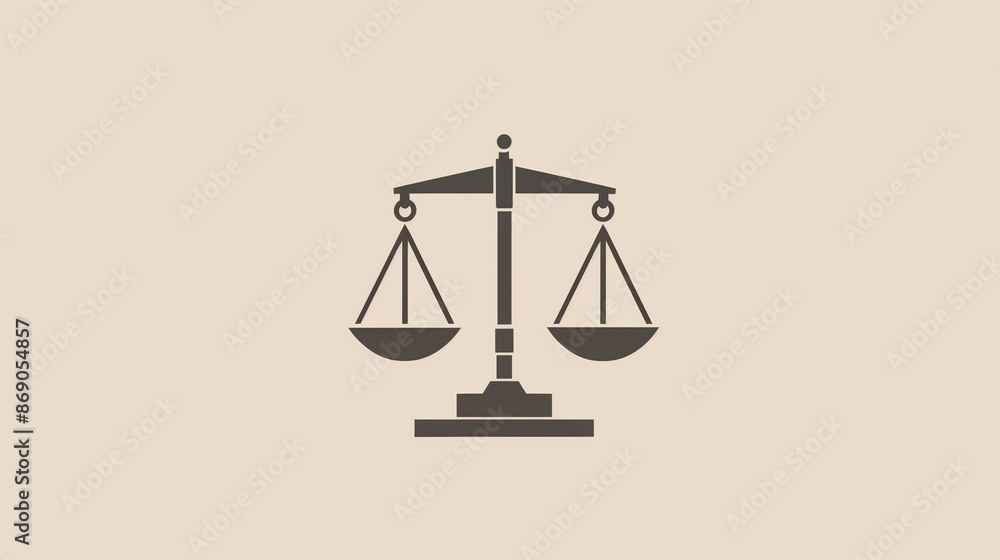 Balanced Scales of Justice icon on light neutral background. Symbolizes equality and rule of law, perfect for educational programs or International Judges Day.
Balanced Scales of Justice icon on light neutral background. Symbolizes equality and rule of law, perfect for educational programs or International Judges Day.