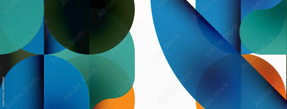 Minimal round shapes geometric abstract background. Circle design. Trendy techno business template for wallpaper, banner, background or landing Minimal round shapes geometric abstract background. Circle design. Trendy techno business template for wallpaper, banner, background or landing