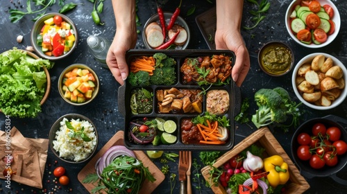 Wallpaper Mural Eat Well Anywhere: Post for Healthy Food Delivery Application Torontodigital.ca