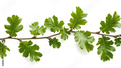 Wallpaper Mural Branch with oak leaves isolated on white background : Generative AI Torontodigital.ca