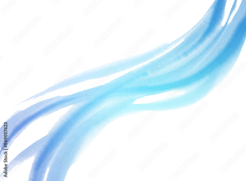 水彩風の波線_水のイメージの背景イラスト 水彩風の波線_水のイメージの背景イラスト